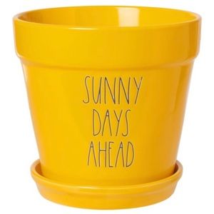 Rae dunn sunny days ahead yellow pot / planter